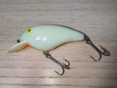 Heddon Big Hedd Old Wooden Crankbait 1980s Balsa Lure Vintage Used