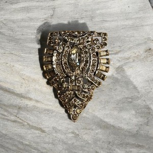 1920’s Antique Alfred Philippe Trifari KTF Rhodium PLT Dress/Scarf Brooch Clip
