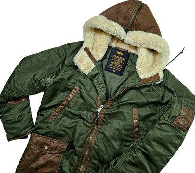 *HOT Men's ALPHA INDUSTRIES @ N-3B REPRO PARKA HOODED PADS MILITARY GREEN Coat M