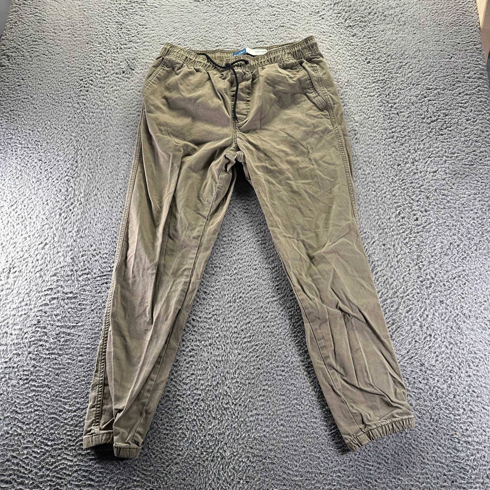 Old Navy Built-In Flex Pant Mens M Brown Cotton Jogger Tapered Stretch Workwear