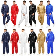 Men Set Work Wear Outfits Casual Suit Travel Windbreaker Hiking Track Pants