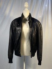 Vintage Black Leather Berman's Moto Jacket 100 Leather Men's Size 42