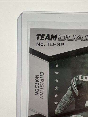 2022 Rookies & Stars Christian Watson Romeo Doubs Team Duals Jersey #TD-GP /249 - Picture 8 of 11