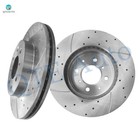 Front 262mm Drilled Slotted Brake Disc Rotors For 2007-2013 Honda FIT