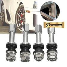 4pc Bolt In Sliver Tyre Valve Stems