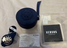 Versace Versus Womens Blue 39mm Strap Fashion Watch Brand New