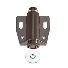 Magnetic Touch Catch Latch Closures Nylon Brown for Cabinet Door Shutter 5Pcs