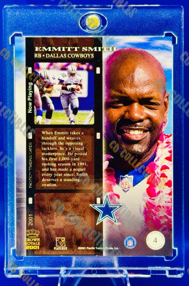 Emmitt Smith Cinema Now Playing Card Panini Dallas Cowboys Hof Mint Serial # - Image 3 of 3