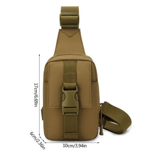 Men Small Chest Bag Pack Travel Sport Shoulder Sling Backpack Cross Body Outdoor - Picture 12 of 16