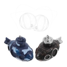 2Sets Assorted Color Floating Aquarium Decor Submarine Ornament Easy to Install