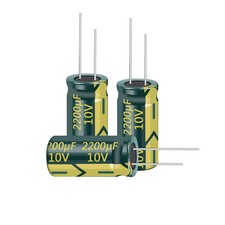 20pcs 10V 2200UF Capacitor 10X20MM High Frequency Aluminum Electrolytic