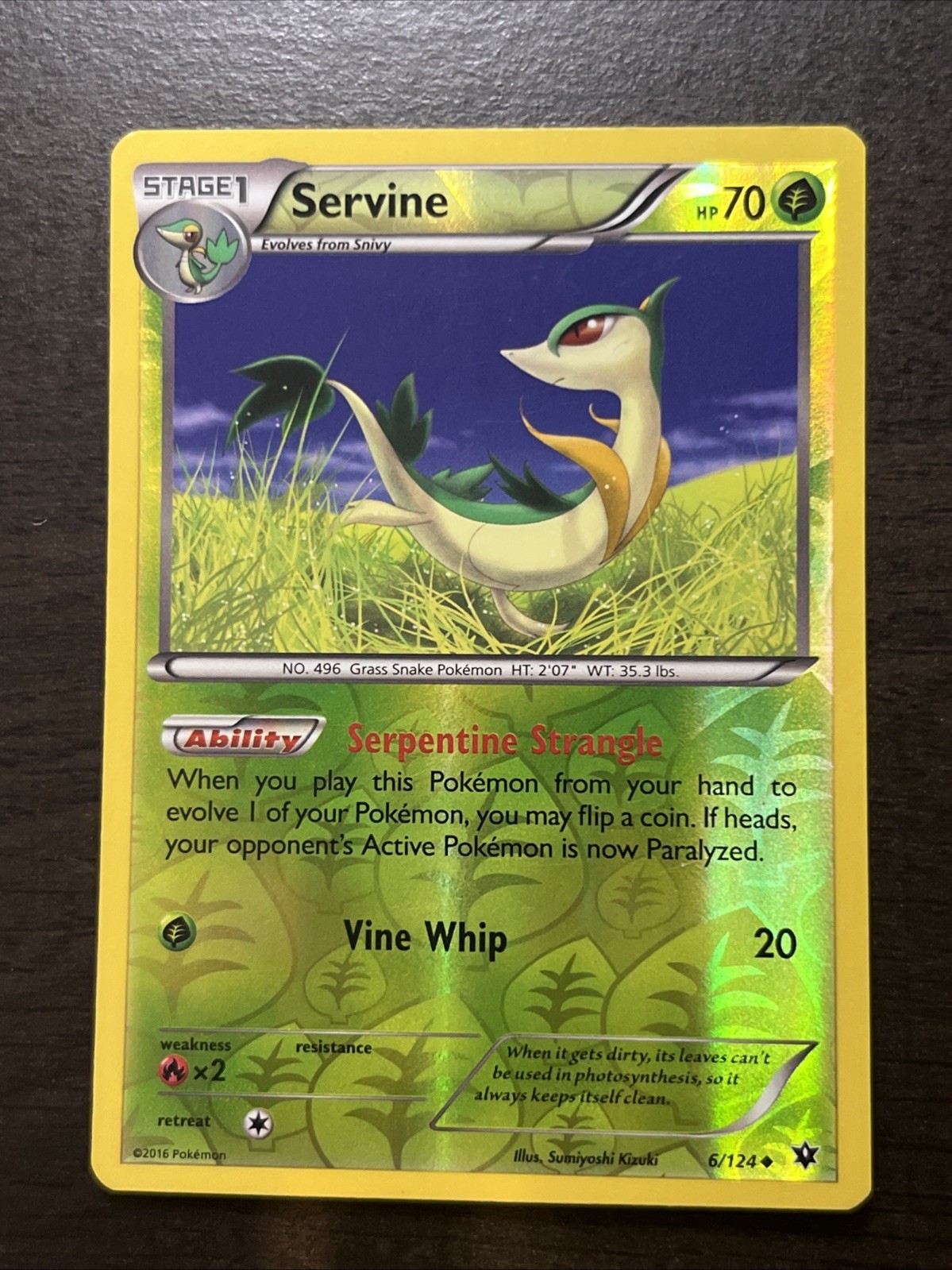 Servine 6/124 Fates Collide Reverse Holo