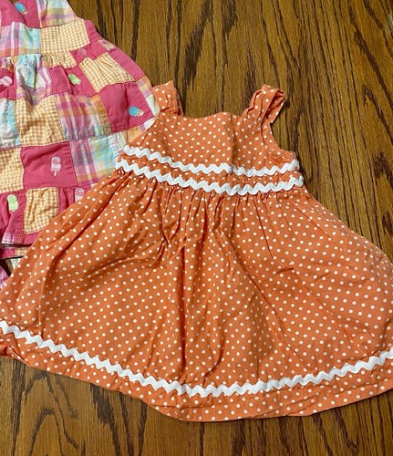 Lot of 3 Spring Colorful Baby Dresses Gymboree & Baby Gap 6-12m - Picture 5 of 11