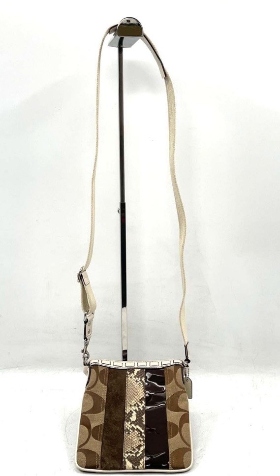 Coach Patchwork Multi Stripe Swingpack Crossbody … - image 11