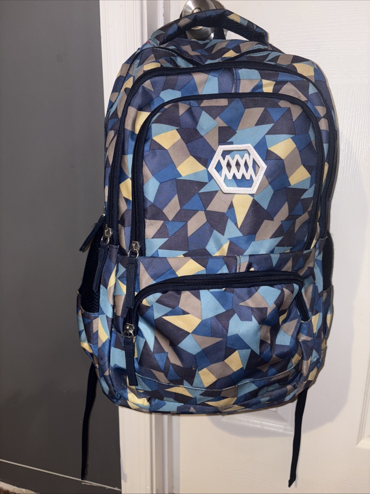 16-inch Patterned Blue Colored School Backpack, T… - image 7