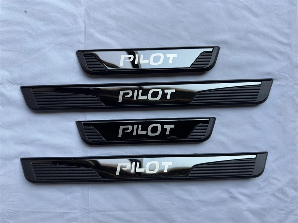 for Honda PILOT Black Steel Exterior Car Door Sill Protector Step Cover Tirms 4X Foto 4 de 4