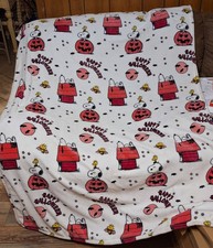 2024 Berkshire PEANUTS blanket/throw Happy Halloween Snoopy Woodstock