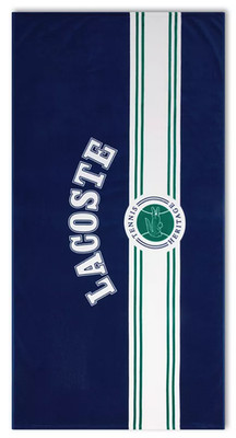 LACOSTE STRANDTUCH - 36'' x 72'' LOGO & ABZEICHEN DRUCK BLAU & WEISS
