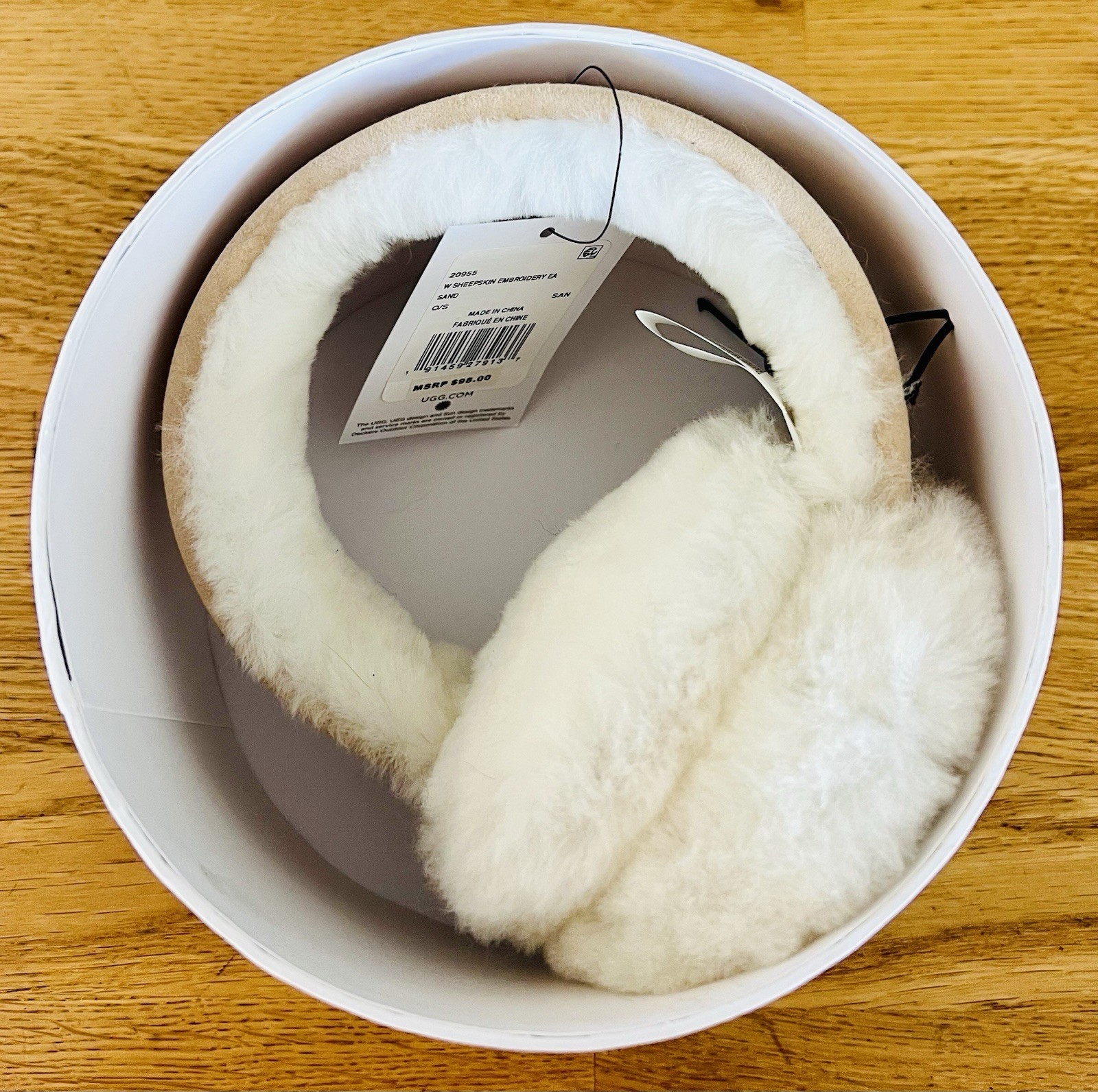 Ugg Fuzzy sheepskin embroidered  Earmuffs image 4