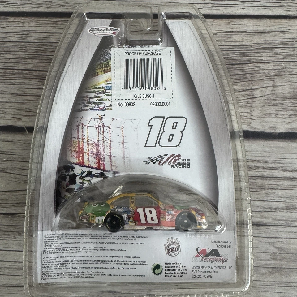 2010 Winners Circle Kyle Busch #18 With Jacket Magnet M&Ms 1/64 Diecast COT - Image 4 of 4