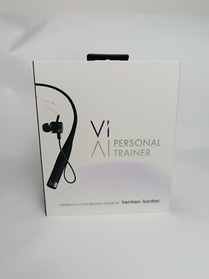 VI AI Personal Trainer Earphones beim Laufen tragbar mit Nackenbügel schwarz