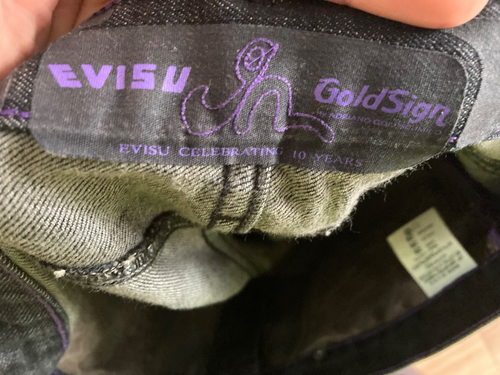 RARE BLACK EVISU X GOLD SIGN JEANS IN VG CONDITION W32 L33.5 - Picture 18 of 18