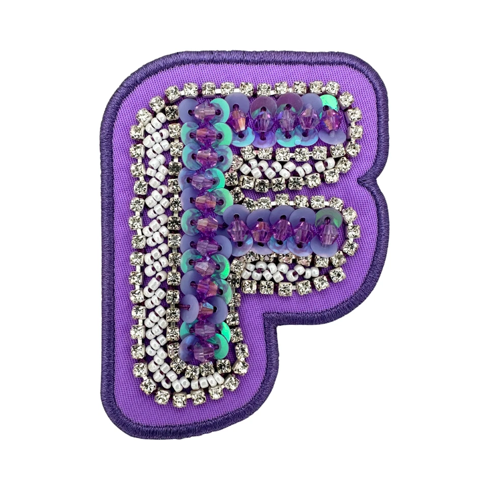 Stoney Clover Lane Acai Purple Embellished Letter Patches - Image 4 of 4