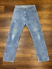 VTG Mens Wrangler Jeans COWBOY 13MWZ USA Made Distressed Sz 36x34 (actual 34x33)