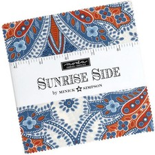 Moda SUNRISE SIDE Charm Pack 100 Cotton 5" Precut Fabric Squares 42 pcs
