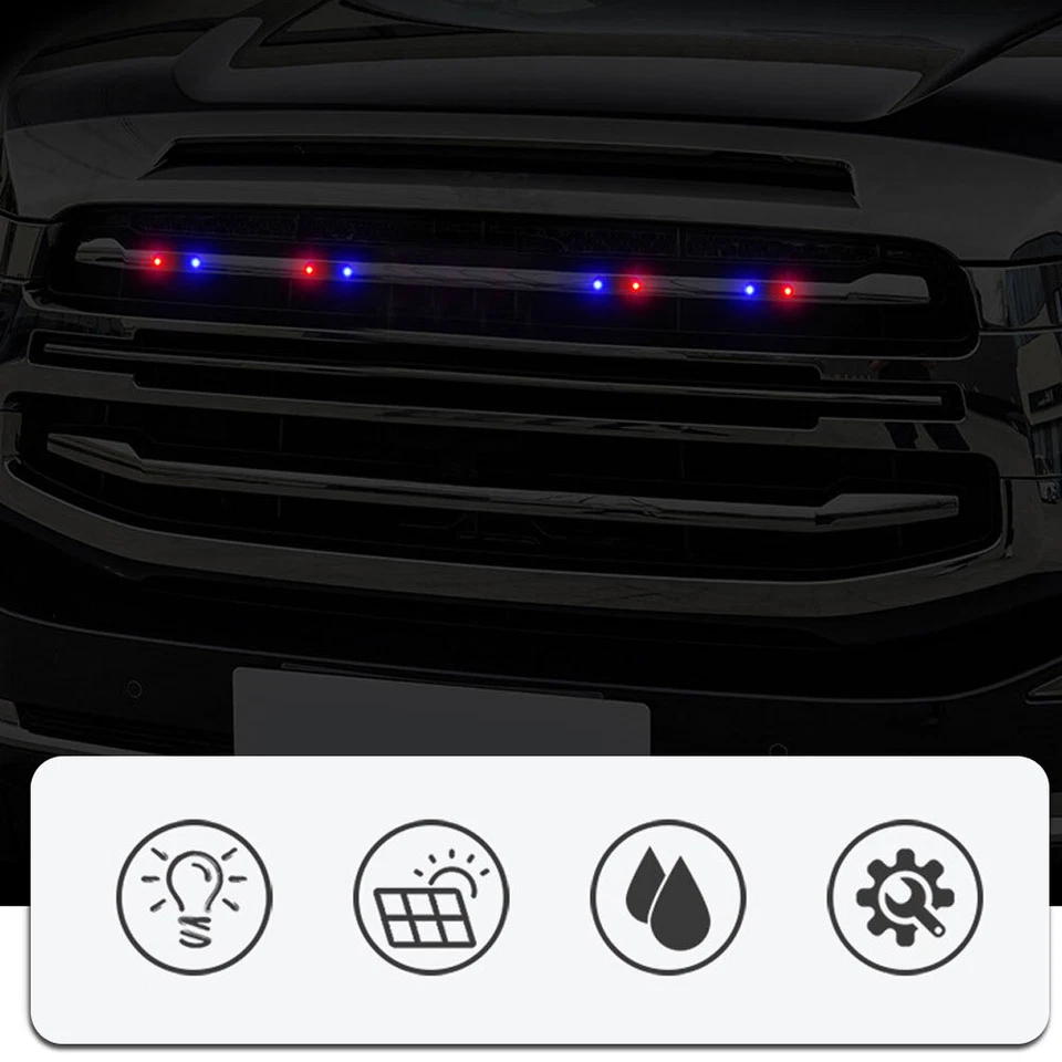 Luz de advertencia LED solar para automóvil para motocicleta vehículo luz trasera anti-trasera estroboscópica Foto 4 de 4