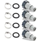 4pack Pool Hose Replacement For Intex Pool Sets With 1.5 And 1.25inch Hoses Hos