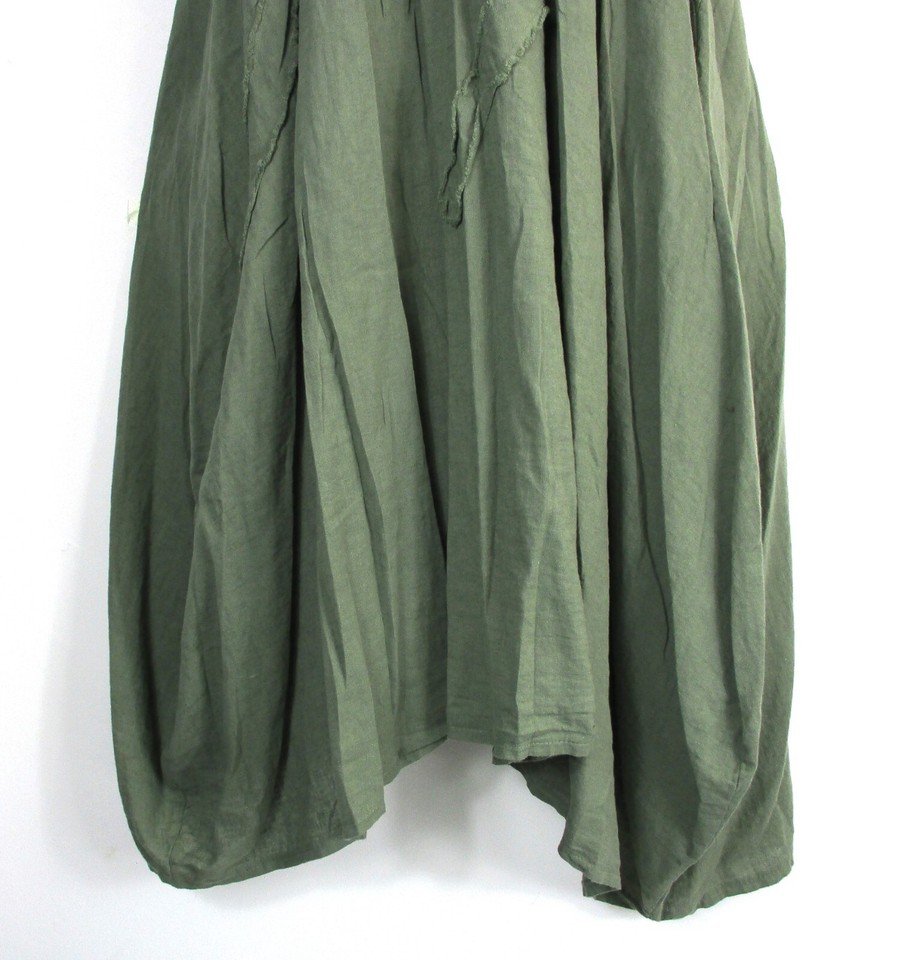 Haut Lagenlook Femme 50% Lin 50% Coton - Taille Plus Unique (16-20), Style Boho, Poche