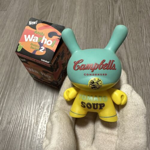 Kidrobot x Andy Warhol Polaroid Brillo Medium Plush Dunny Series 2 Campbells Set - Picture 14 of 15