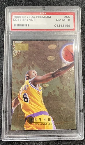 KOBE BRYANT Rookie Rc 1996-97 SKYBOX PREMIUM #55 ROOKIE Card PSA 8 LAKERS HOF