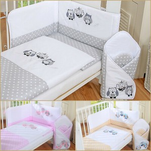 Luxury 3p Baby Bedding Set Bumper Pillowcase Duvet Cover 4 Baby