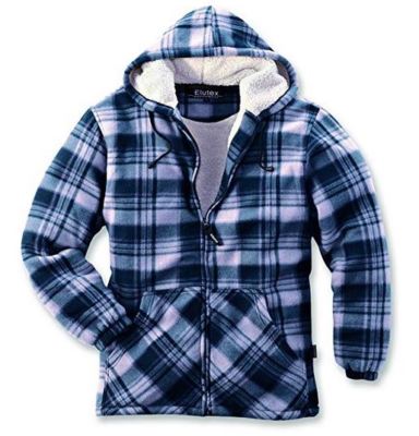 ELUTEX Thermojacke Vancouver Holzfällerjacke blau/beige-kariert Gr