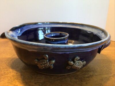 handmade pottery turtle baking dish signed BW SELLERS 11 
