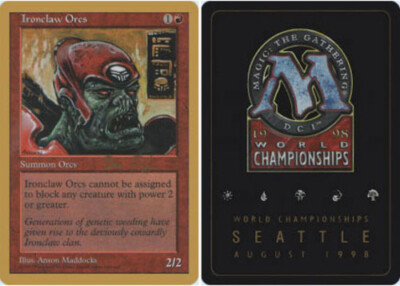 4x Ironclaw Orcs - Ben Rubin - 1998 ~ Near Mint World Championship E MTG Magic x