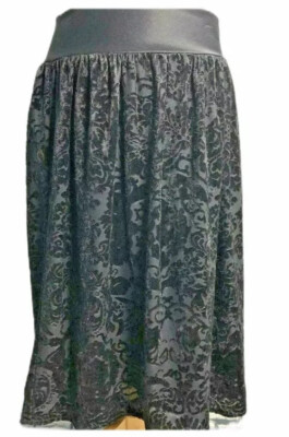 Requirements Women's Skirt Black Special Occasion Velvet Pattern Size Small New 