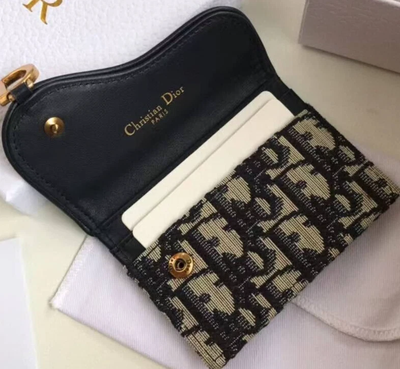 Portefeuille Selle Jacquard Dior Femme