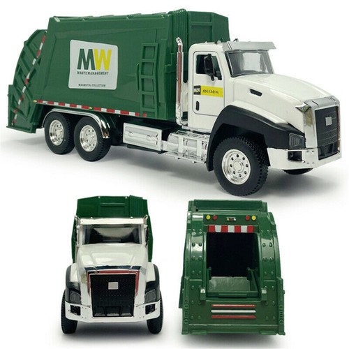 1:50 Engineering Sanitation Truck Model Car Diecast Pull Back Kid/Boy Toy Gift - Picture 3 of 17