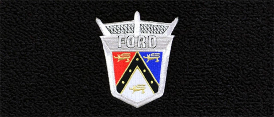 Alfombrillas de bucle ACC 1955-1956 Ford Fairlane Ford Crest Logo 4 piezas Foto 2 de 4