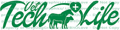Vet Tech Life Vinyl decal Farm Animal Large Breed Sticker Veterinarian 