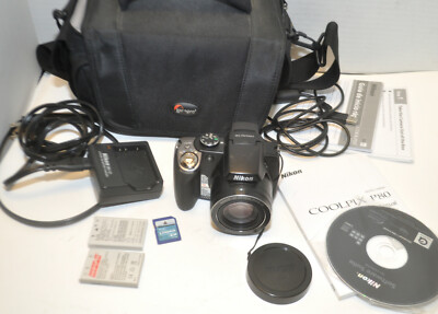 Nikon Coolpix P80 Digital Camera w/ Charger 2 Batteries SD Card