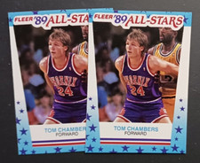 Tom Chambers - 2 Cards - 1989 Fleer All - Stars - Phoenix Suns