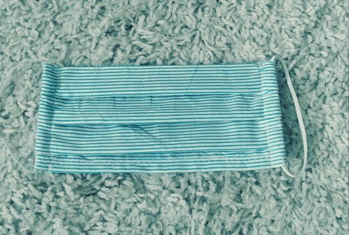 Face Mask Double Layer Washable Reusable Handmade With Filter Pocket ( Blue) - Picture 2 of 3