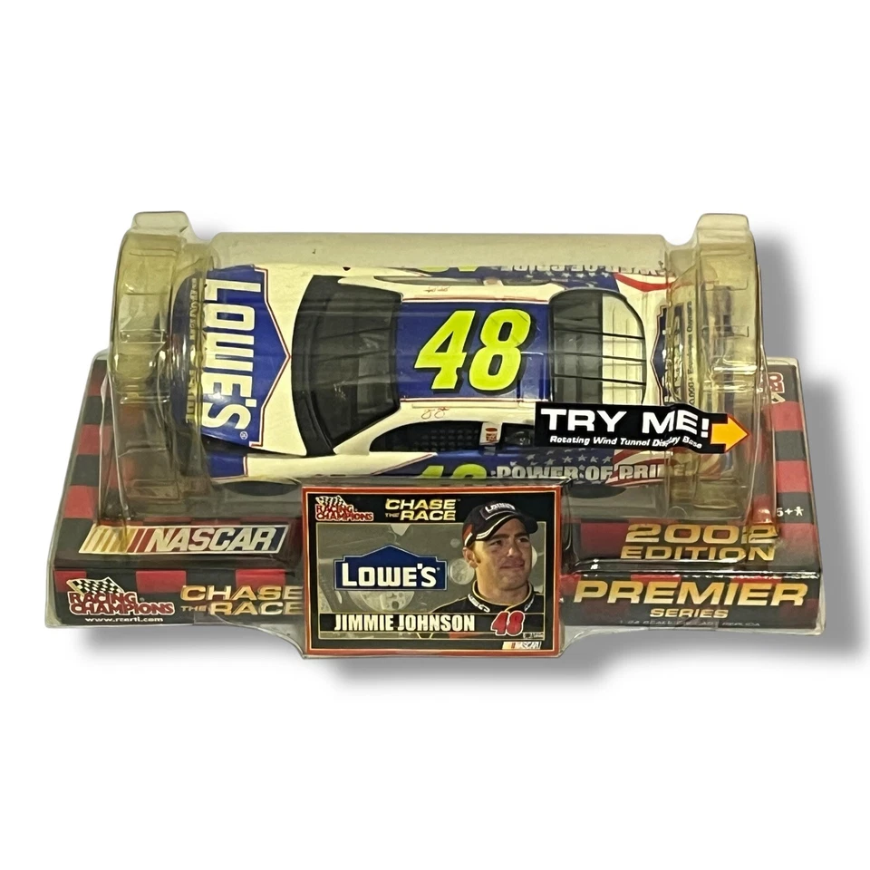 Coche de persecución cromado RC PREMIER SERIES 2002 Jimmie Johnson 1:24 Lowes nuevo Foto 4 de 4