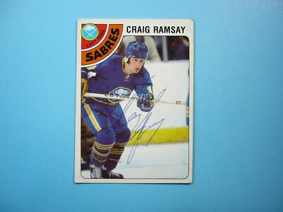 1978/79 O-PEE-CHEE NHL HOCKEY CARD #9 CRAIG RAMSAY EX+ SHARP AUTO ...