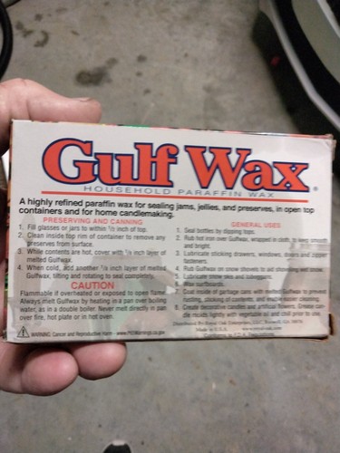 GULFWAX Household Paraffin Wax Canning Candle Making 16oz Blocks Sold Individual - Picture 3 of 4