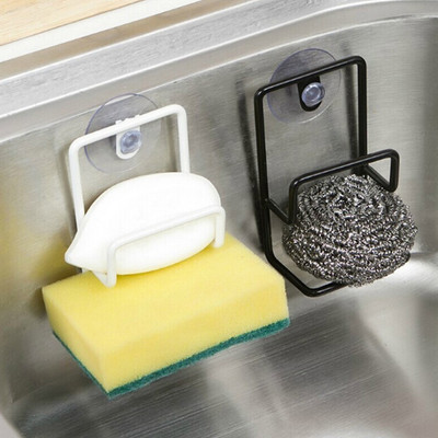 Waschbeckenablage Bad Geschirrtuch Regal Küche Metall Waschbecken Sauger Seifenständer